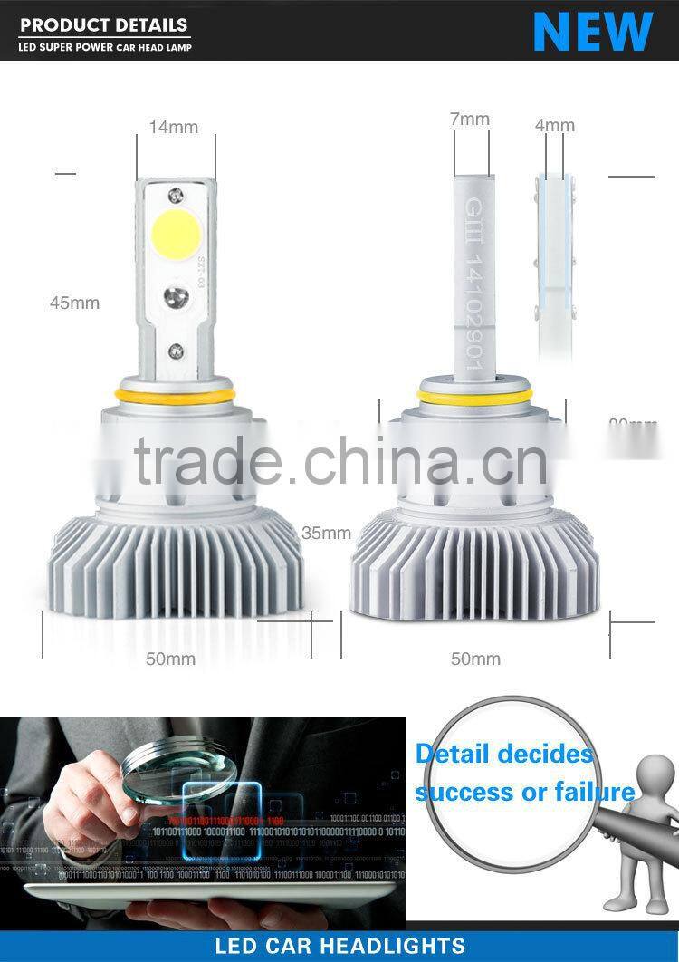 2015 Newest High Power Headlight HB3(9005) Car LED Head Lamp led Headlight Factory Wholesale Price