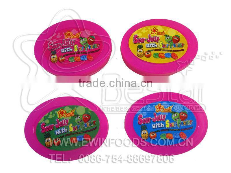 Jelly Bubble Gum Ball With Sour Powder