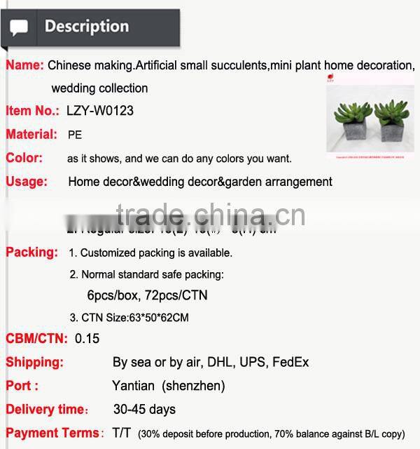 Artificial succulents wholesale artificial cheap mini succulents potted