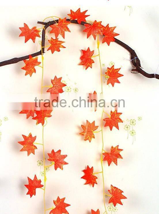 Fake maple leaves garland