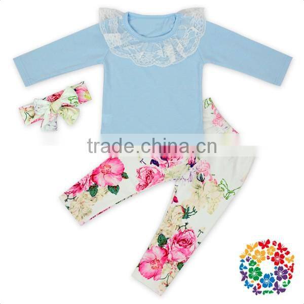 Fashion Baby Clothing Sets 3 Pcs Newborn Wears Clothes With Match Knot Headband Wholesale Baby Wear Outfits Children Clothing