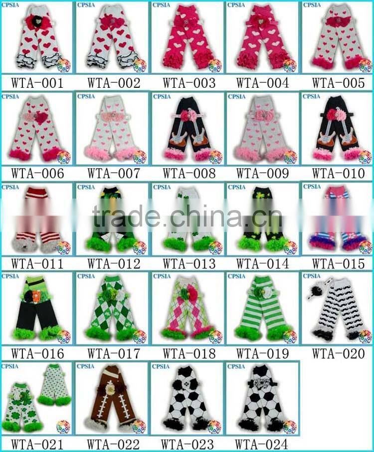 Cheap Wholesale Leg warmer For Kids Snow flack Winter Cotton Baby Girls Legs Leg warmers