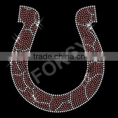 Horse shoe hotfix clothing rhinestone designs
