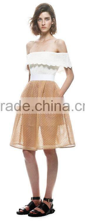 Slap-up Boat Neck Off the Shoulder Strapless Knee Length Prom Dresses