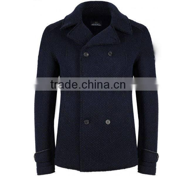 China manufacturer men' clothing apparel winter wool mens pea coat