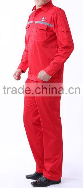 red 100%cotton flame retardant waterproof oil repellent trousers workwear uniform