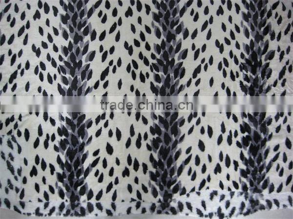 Argentina style mink blanket leopard design embossed plush