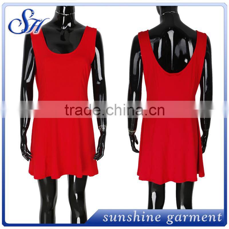 Women's Summer Sleeveless Loose T-Shirt Dress