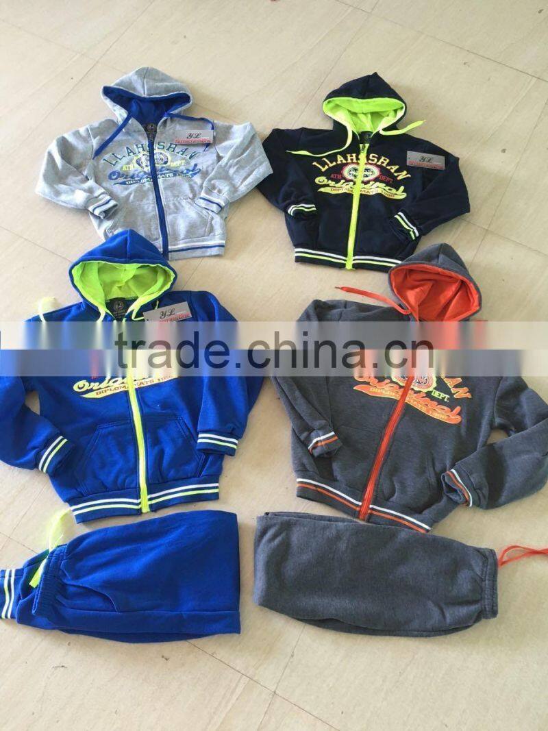 boys' sports wear kid's sportswear stock clothes children's trascksuit