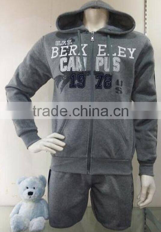 men sportswear polyester spun kintted man sports set