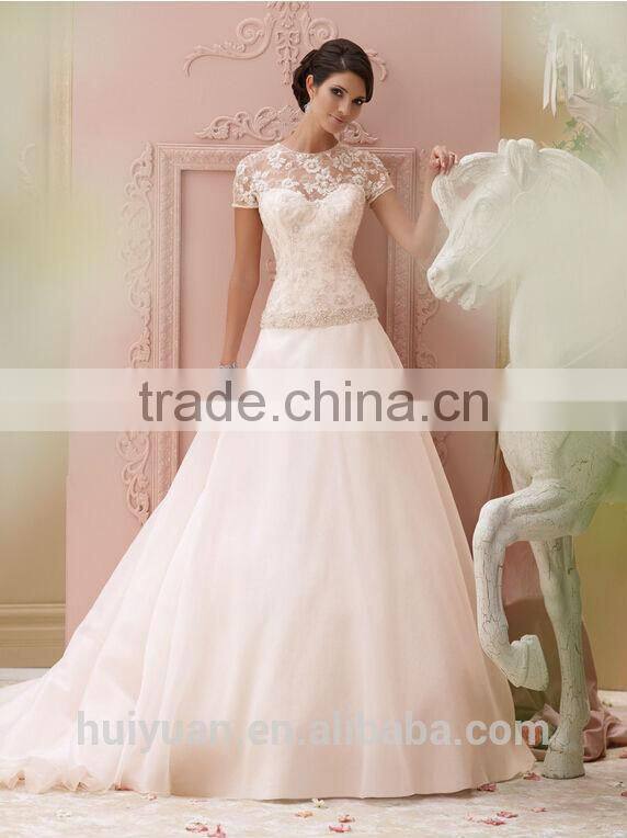 pink chiffon cap sleeve ball gown lace pakistan wedding dress