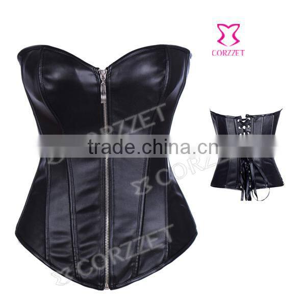 Cupless Leather Corset Bodysuits For Women