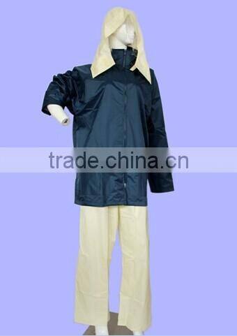 High quality most popular fashion OEM Navy blue Rain forest cheap zip hooded rain (LE1300)