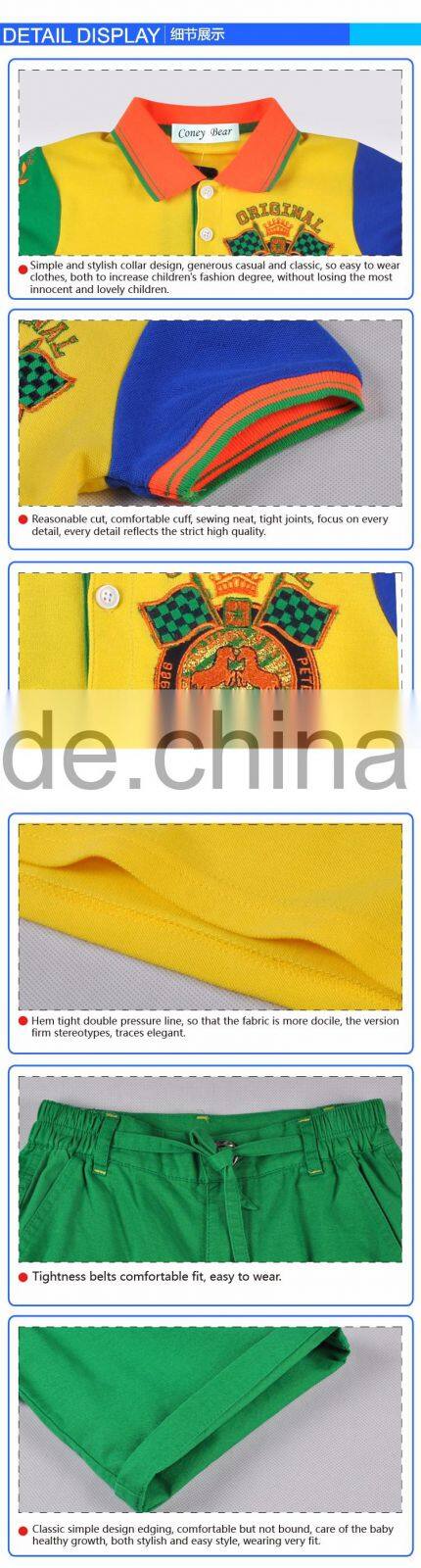 China Popular Brand Petelulu High Quality 100 Cotton Clothes Set Polo T Shirt
