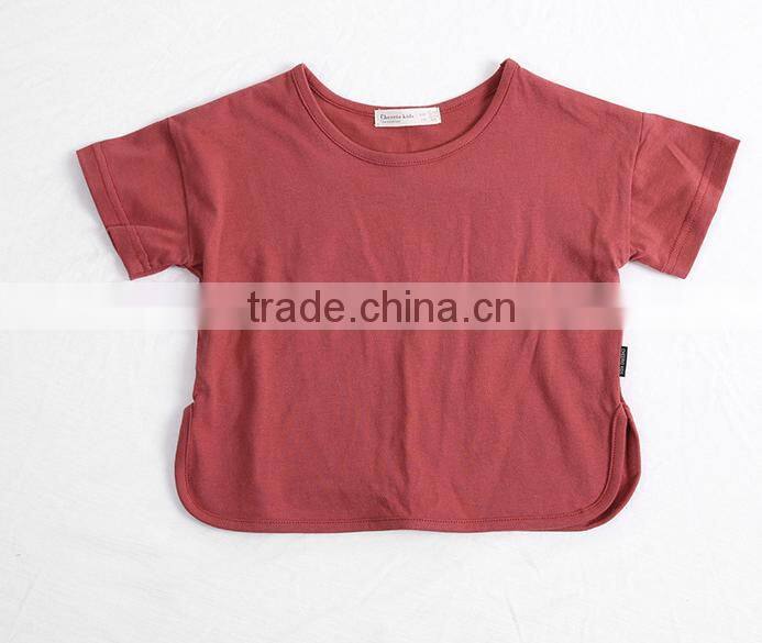 Boutique Wholesale Baby Clothes Cotton Fabric Shirt Short Sleeve Blouse