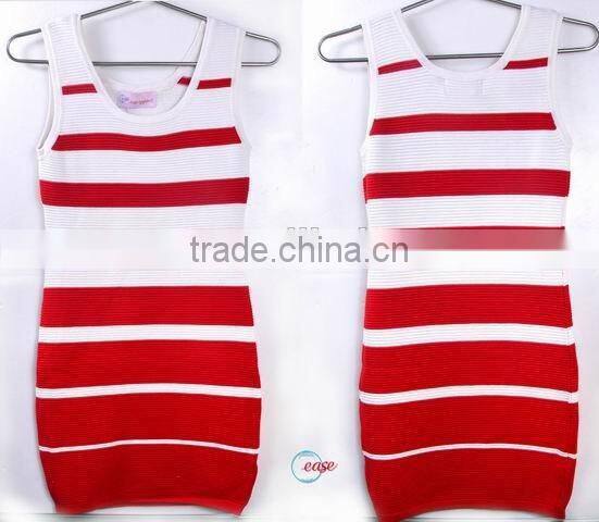 lady viscose with spandex tight sleeveless dress