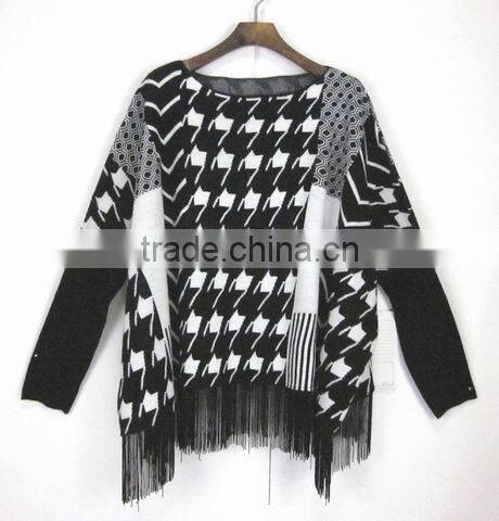 fashion cardigan sweater with fringes
