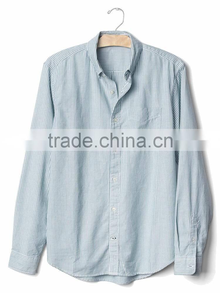 100% cotton bengal stripe standard man slim fit business shirt