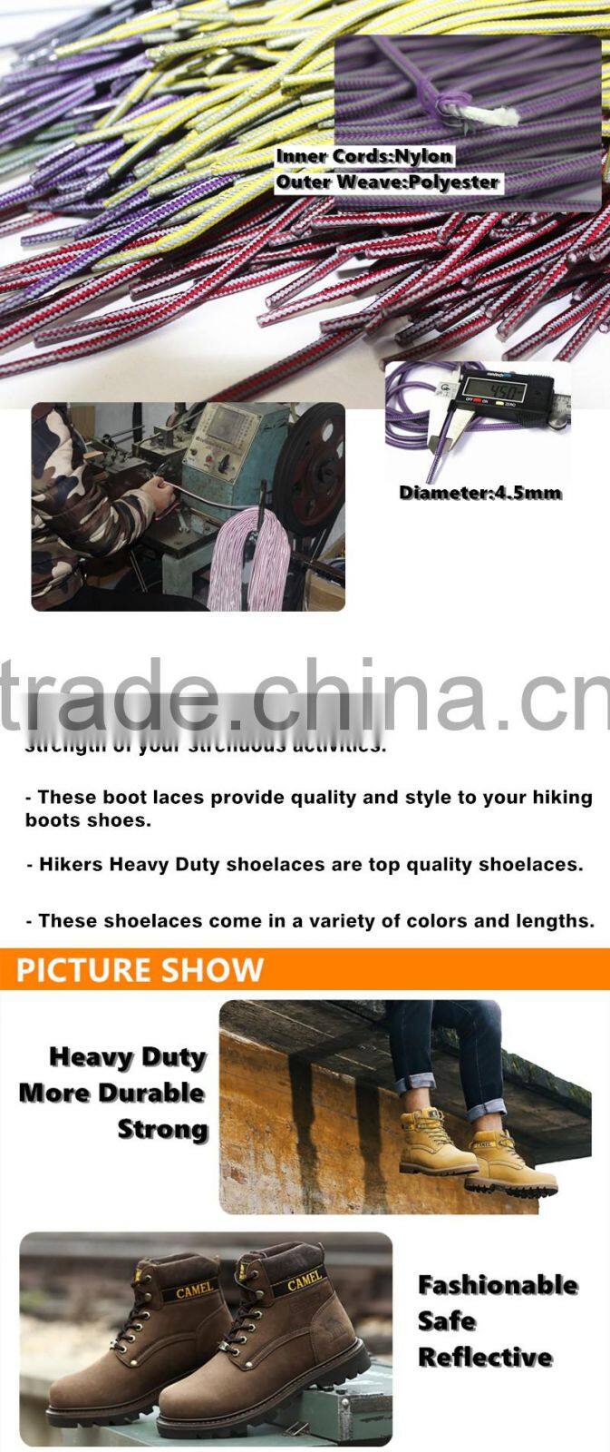 Reflective Striped Boot Laces Strings for Sports Athletic Shoes Sneakers Travel Boots and More