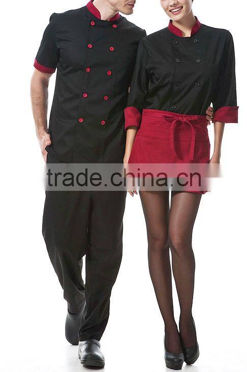 2017 New design chef uniform/hotel chef /cotton uniform for sale
