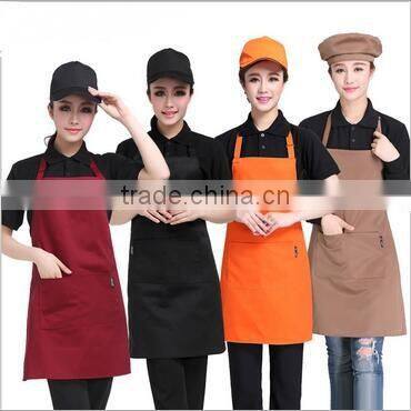 Kitchen waterproof apron custom LOGO solid color simple strap male and female Korean version of the ad printing around the waist