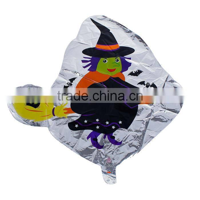 Aluminium Foil Balloon Halloween Witch Multicolor Balloon Factory