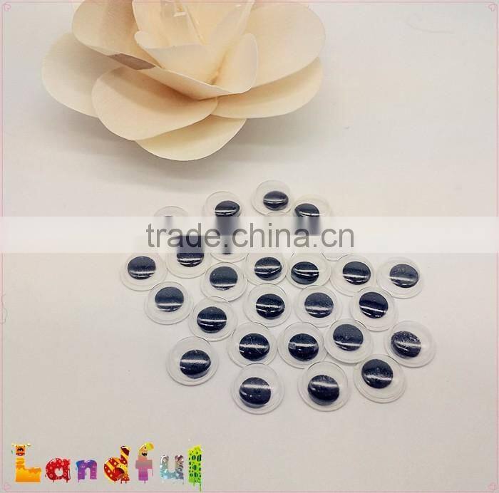 10mm Glue Back Black Safety Wiggle Eyes Craft Plush Toy Googly Moving Eyes