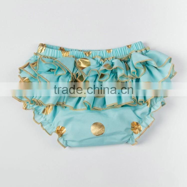 wholesale new arrival cute baby bloomers with golden polka dots toddlers shorts MC6011503