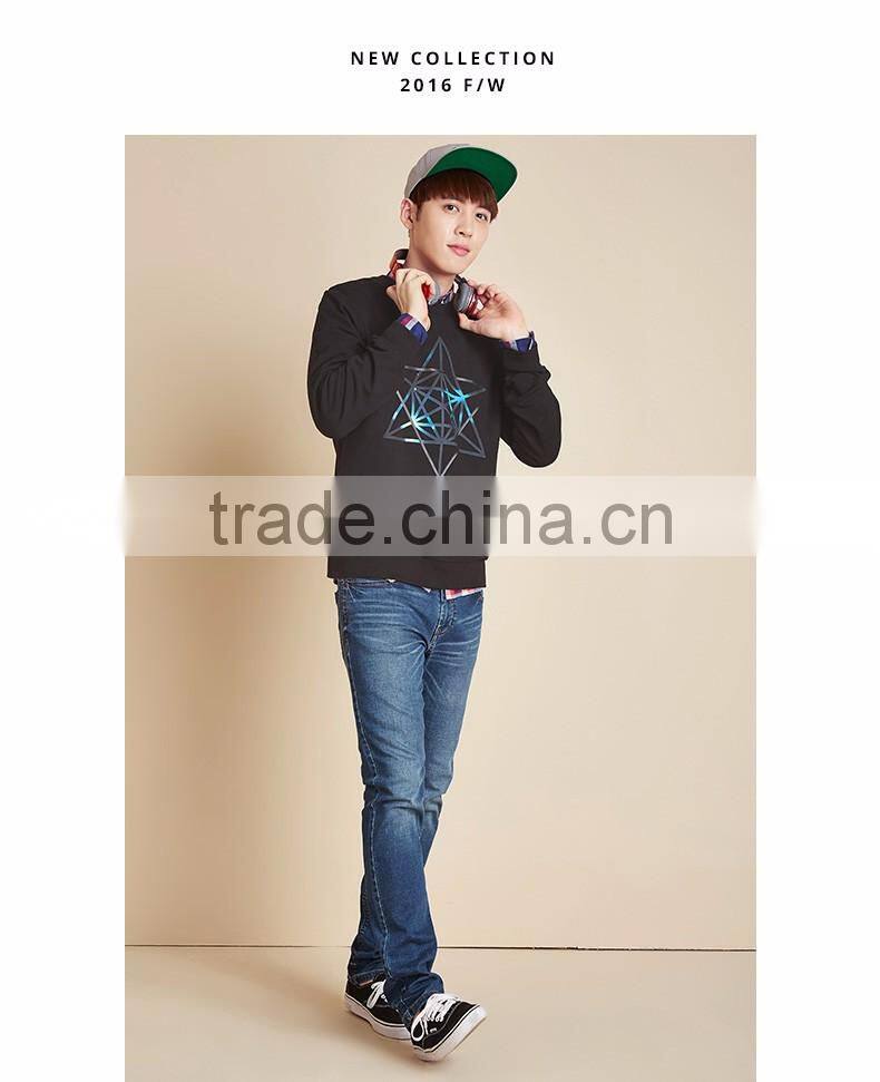 2016 Autumn Sweatshirt Men's Crewneck Long Sleeve Pullover Sweatshirt,Wholesale Casual Crewneck Printed Pullover Sweatshirts