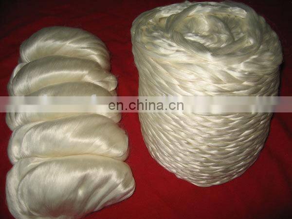 100% Silk Noils White