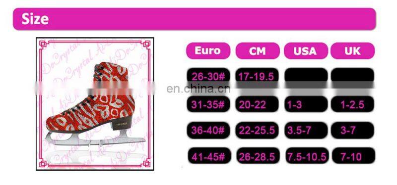 Aidocrystal bulk wholesale crystal ice figure skate by handmade custom