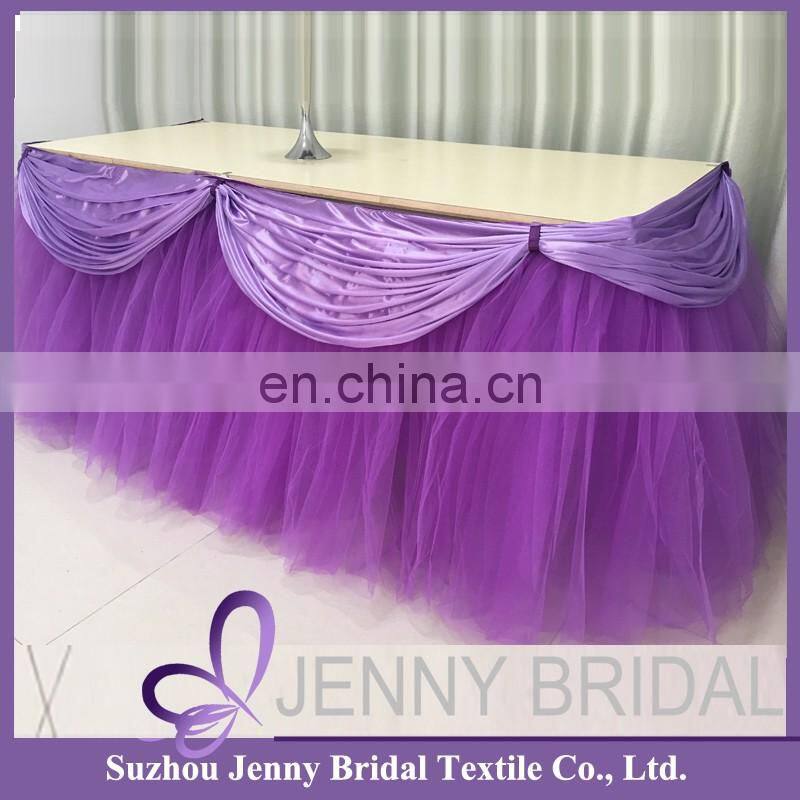 TC141E ruffled table skirt tulle table skirt wedding decoration materials