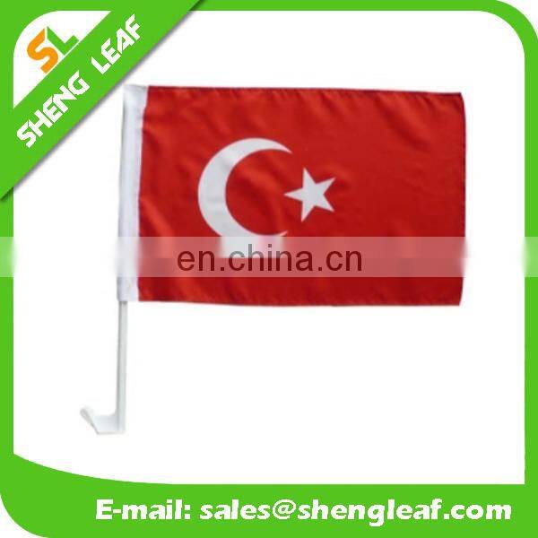Wholesale world cup car flag with plastic pole in 2017
