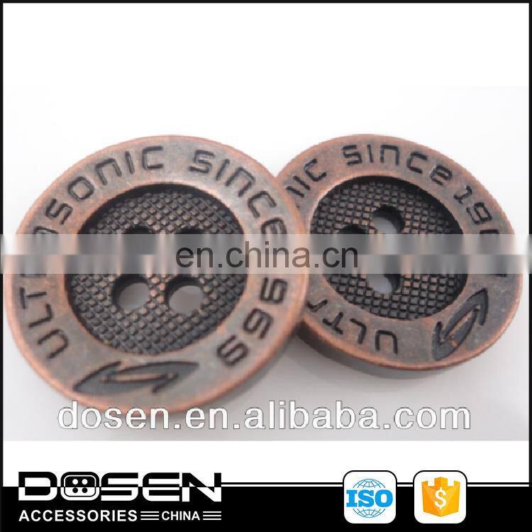 Newest fancy wholesale black nicekel free metal buttons, fashion copper metal toggle coat hole buttons