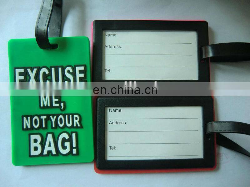 Canadian national flag PVC/rubber luggage tag
