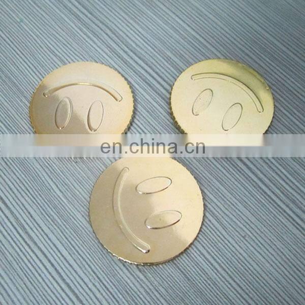 Chirstma gifts embossed plastic token coin