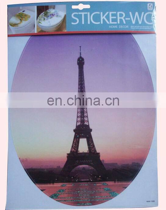 Vinyl pvc home decor wall sticker toilet seat sticker