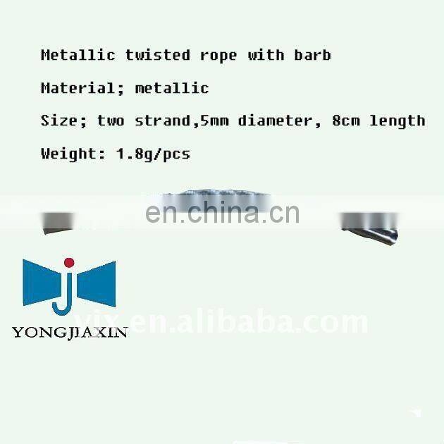Satin ribbon with metal barbs for shoes