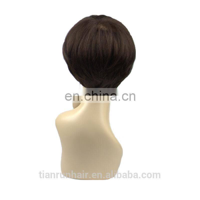 Good feedback new fashion silk top full lace wigs with bangs for black women