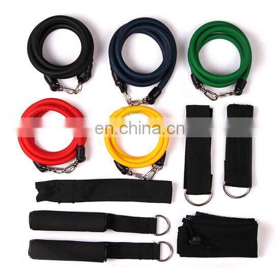 2017 OEM ANY-005 Newest 11 PCS Latex Resistance Bands Exercise Gym Set