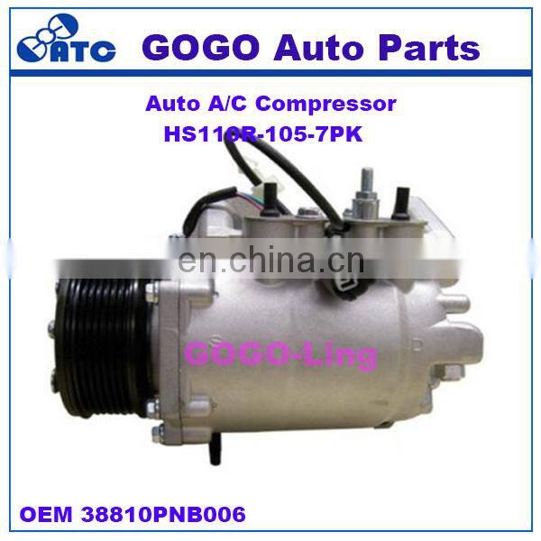 GOGO HS110R Auto A/C Compressor for H-onda CRV 2.4L 2002-2006 OEM : 38810PNB006 38870PNB006