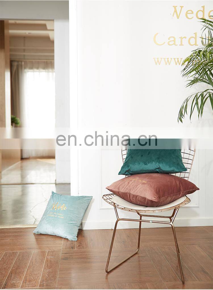 RAWHOUSE low Moq custom cushion covers solid velvet cushion cover