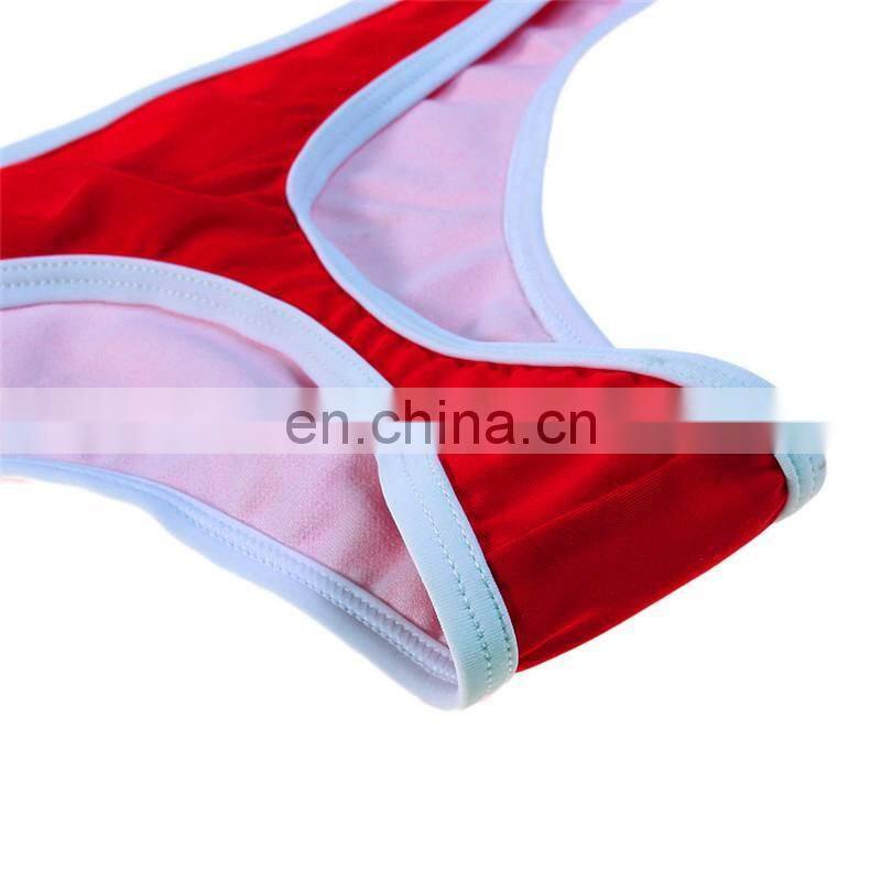 New Bikini 2019 Swimsuit Red Sexy Brazilian Low Waist Mini Bikini Set Push Up Solid Color Two Pieces Beach Bathing Suit Monokini
