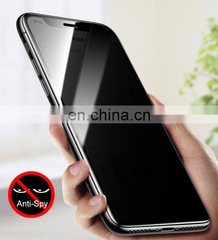 3D 5D Full Coverage Anti-Glare Keeping Secret Anti Shock Tempered Glass Privacy Screen Protector for iphone x xr xs xs max