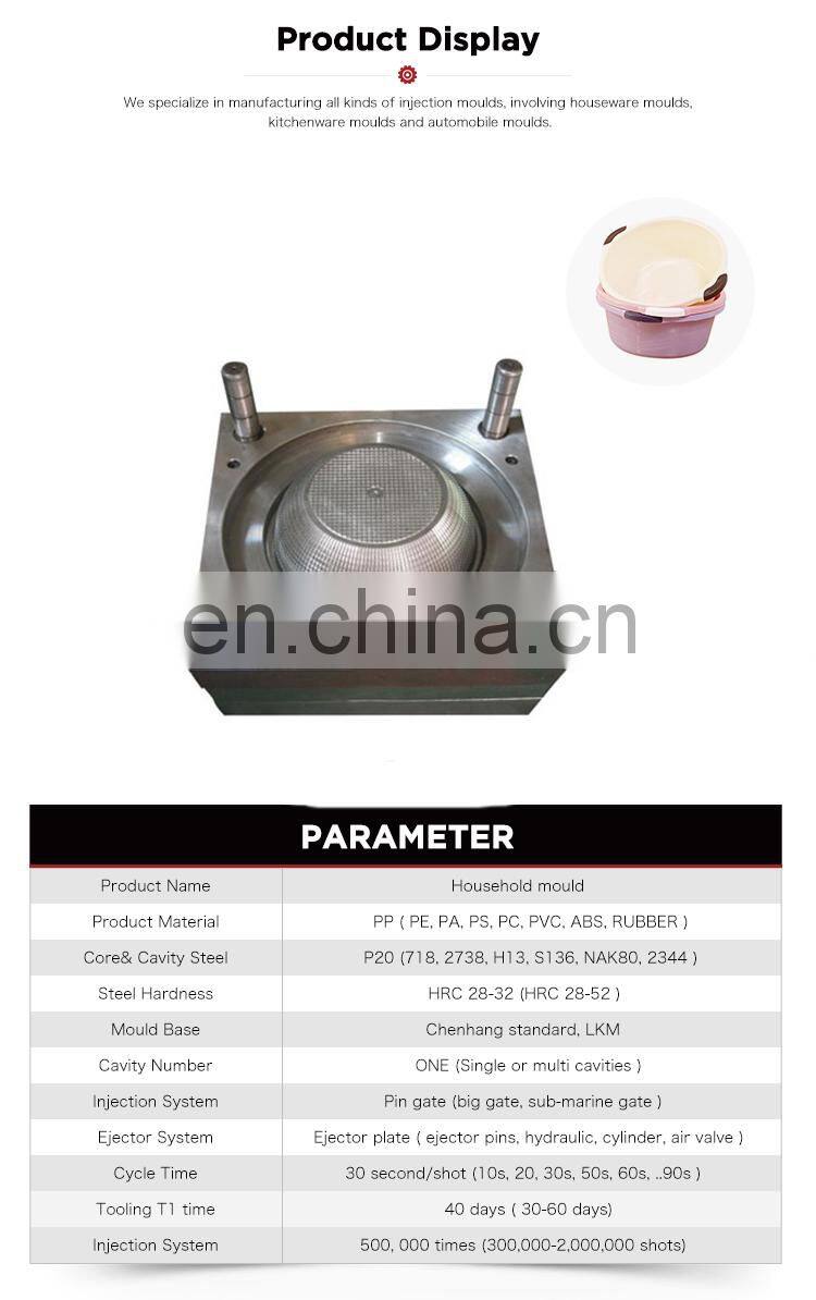 Cheap household durable custom plastic injection wash hand basin mould