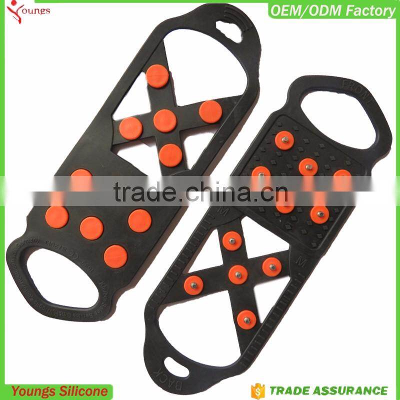 2016 winter spikes shoe snow protectors silicone anti-slip ice cleats ice shoes spike