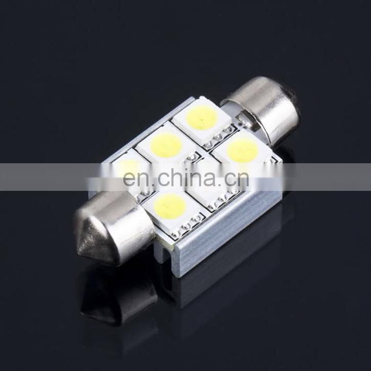 36mm 6 SMD 5050 Pure White Canbus Error Free LED Car Bulb Dome Light Lamp LED Bulb Car
