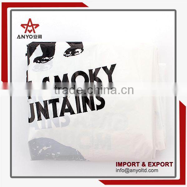Full printing cape style PE transparent disposable rain poncho