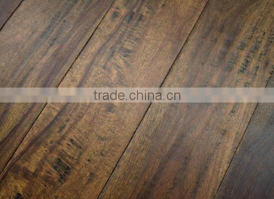 Brandy Dark Color handscraped Engineered Acacia Wood Flooring