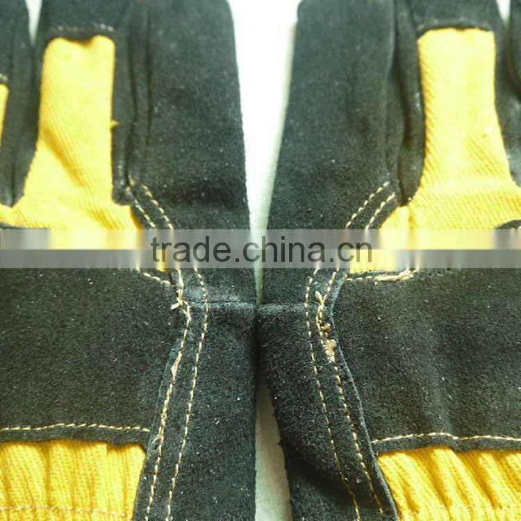 cow split leather working Gloves leather working gloves with full lining